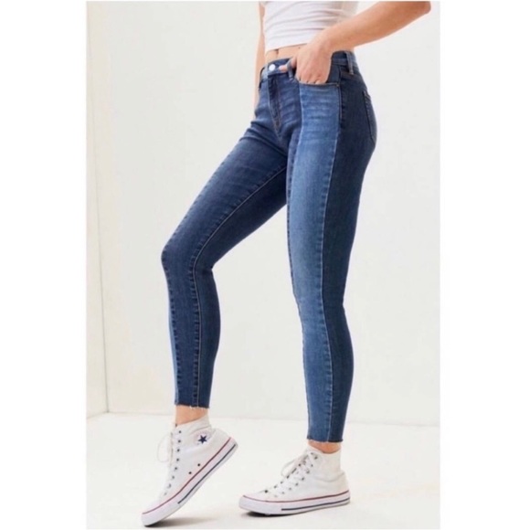 PacSun Jeans Pacsun Double Wash High Waisted Raw Hem Ankle Jegging